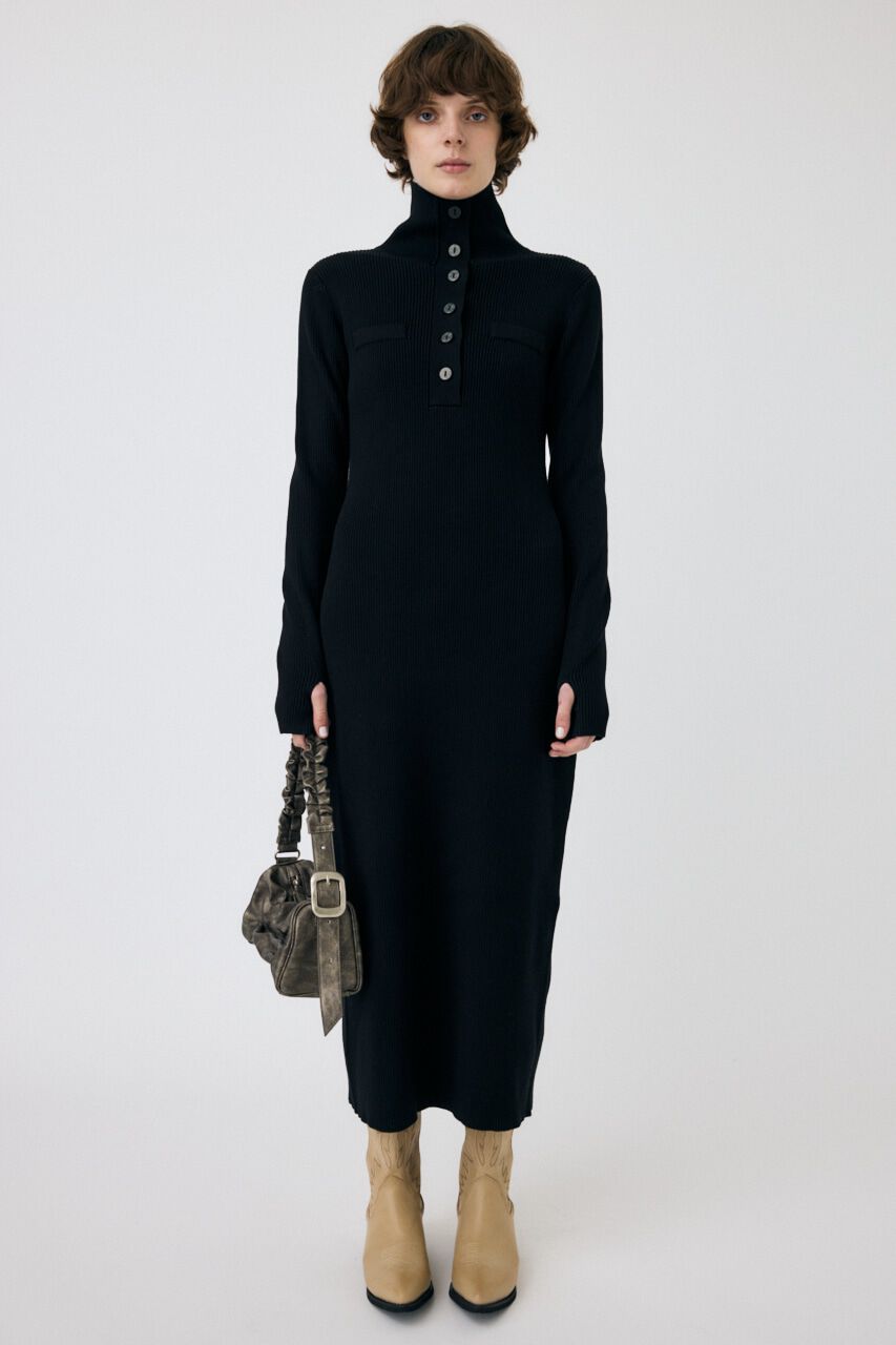 MOUSSY「RIB KNIT ロングドレス」|ワンピース|