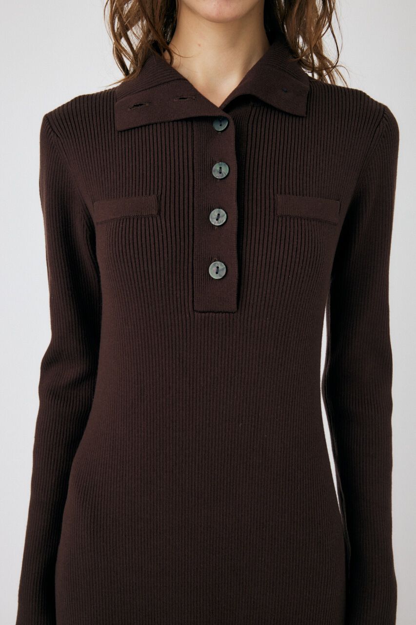 MOUSSY「RIB KNIT ロングドレス」|ワンピース|