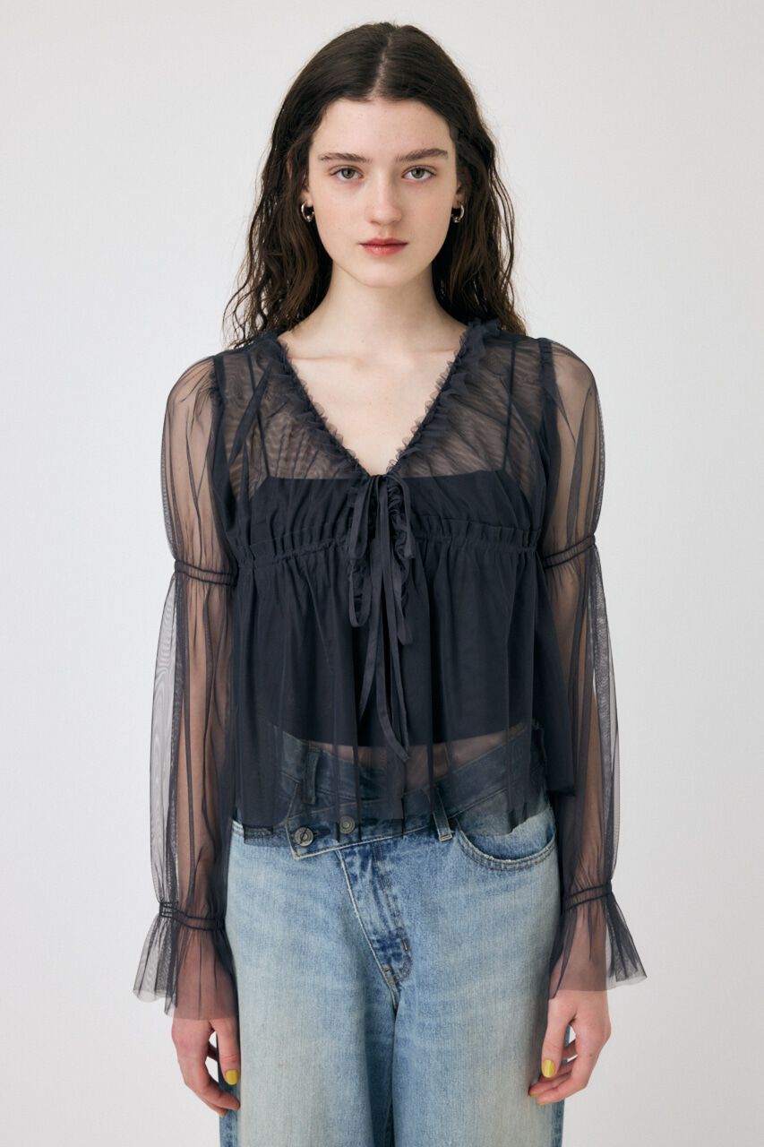 MOUSSY「TULLE LAYERED トップス」|シャツ・ブラウス|