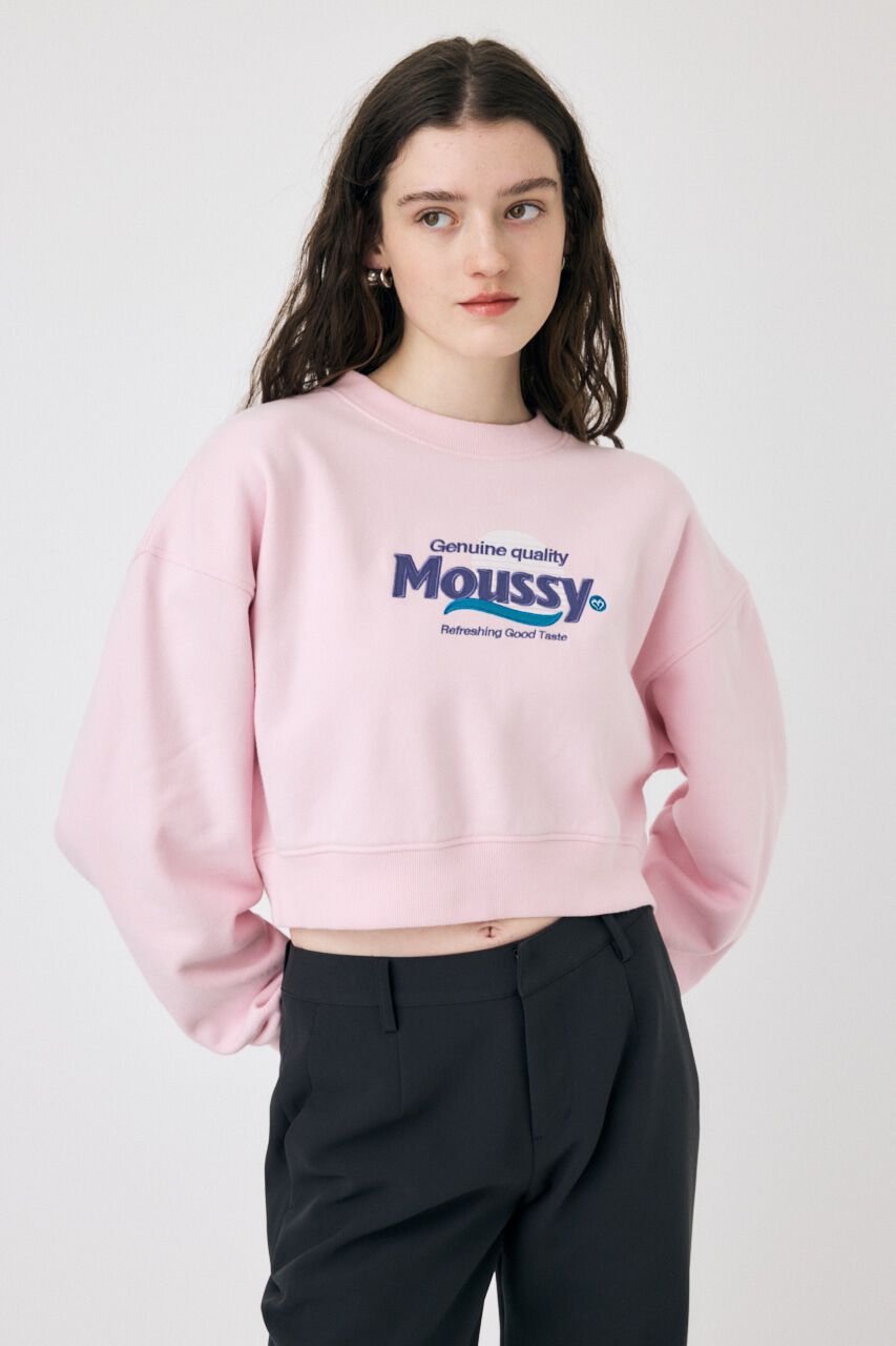 MOUSSY「MOUSSY PRODUCT ロゴプルオーバー」|パーカー|L/PNK1