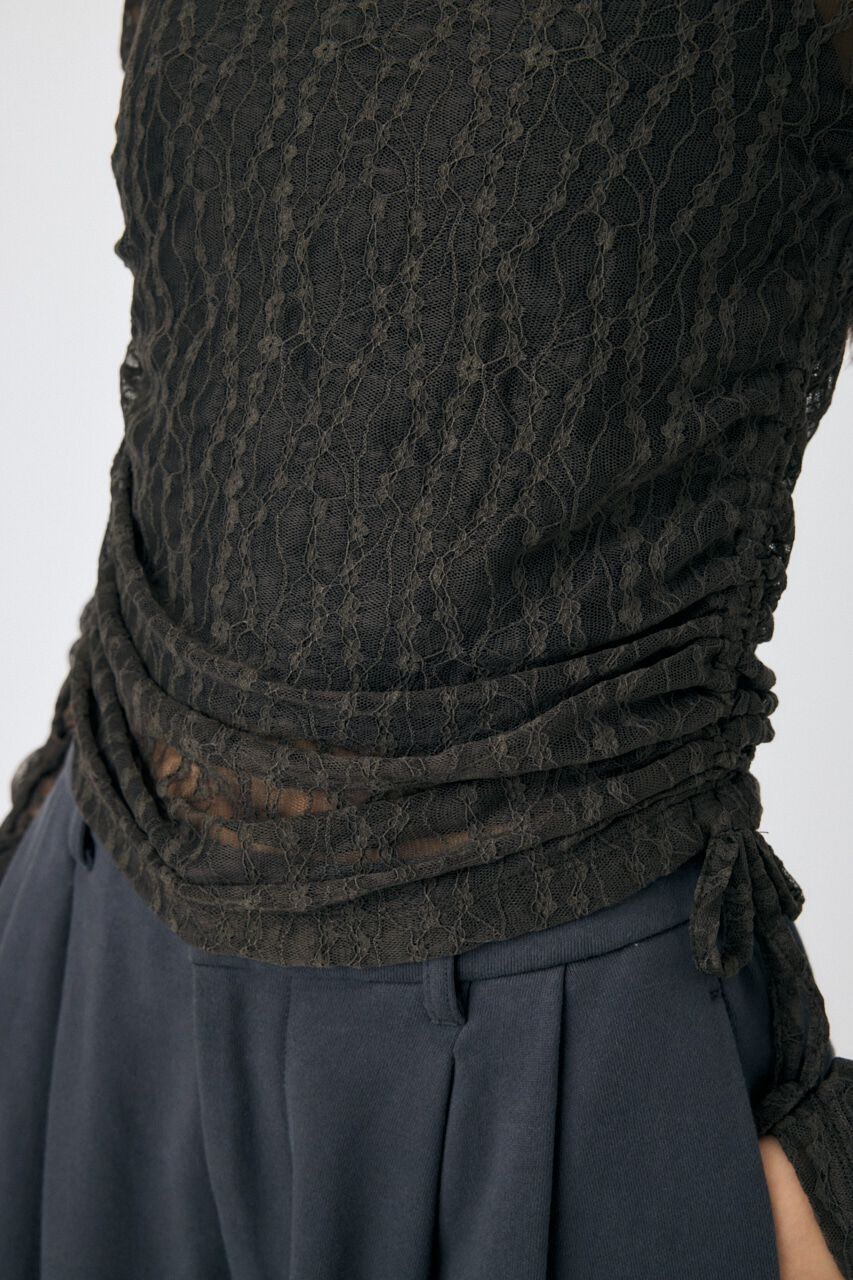 MOUSSY「SHIRRING レーストップス」|Tシャツ・カットソー|