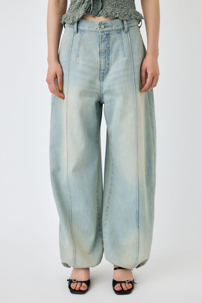 MOUSSY「PIN TUCK COCOON STRAIGHT」|デニム|