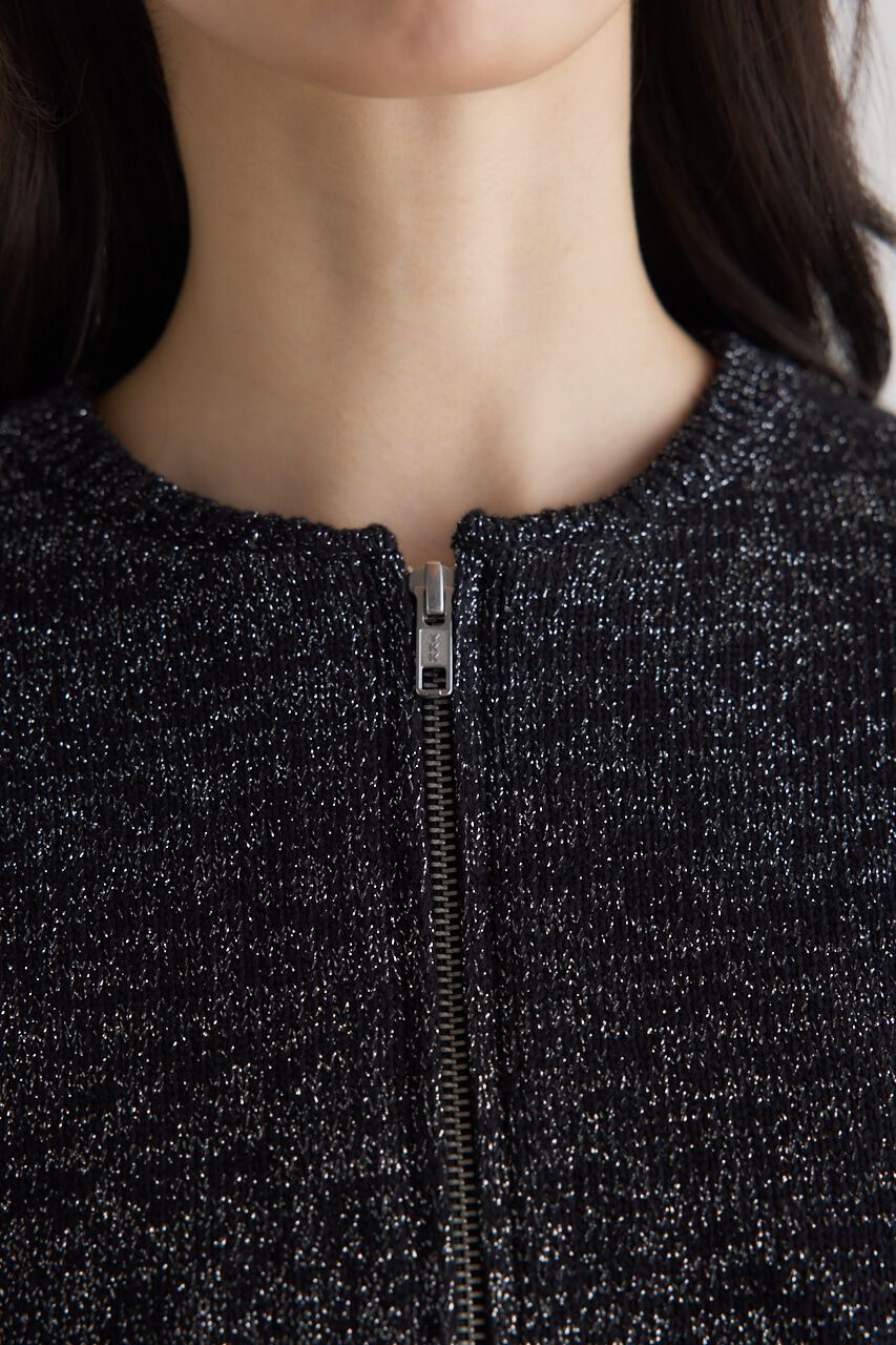 rienda「フロントZIPショート Knit BZ」|ブルゾン・スタジャン|