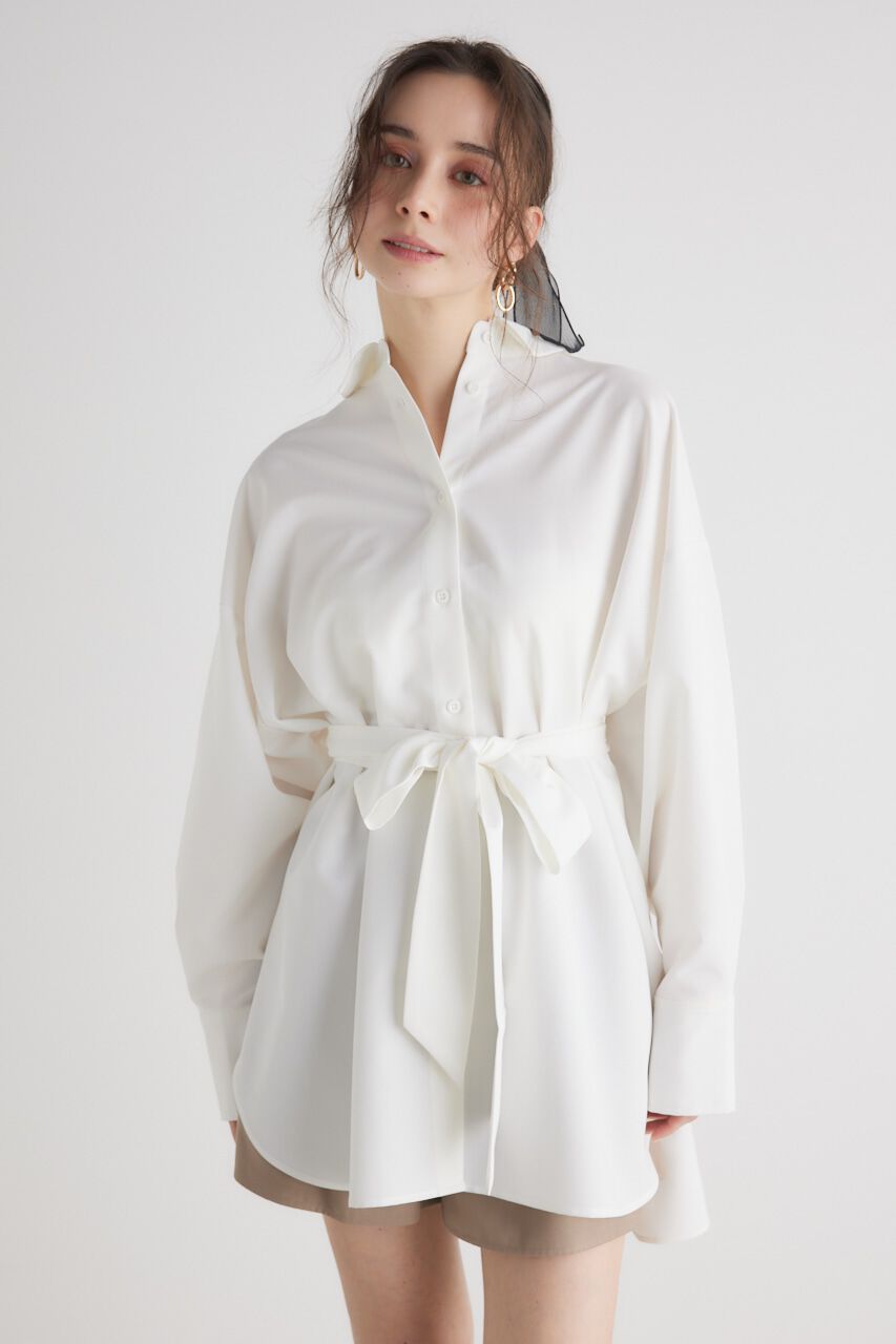 rienda「バックボタンSH TOP」|シャツ・ブラウス|WHT