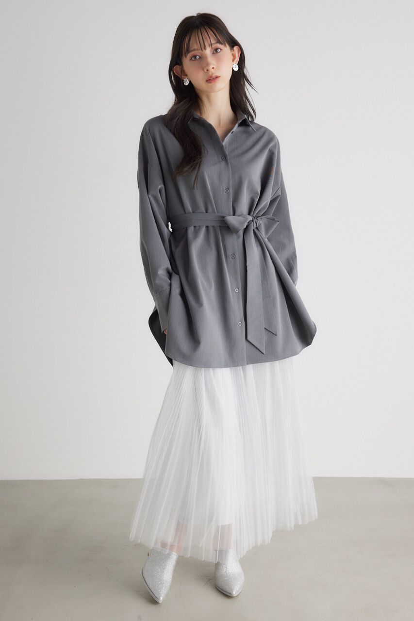 rienda「バックボタンSH TOP」|シャツ・ブラウス|