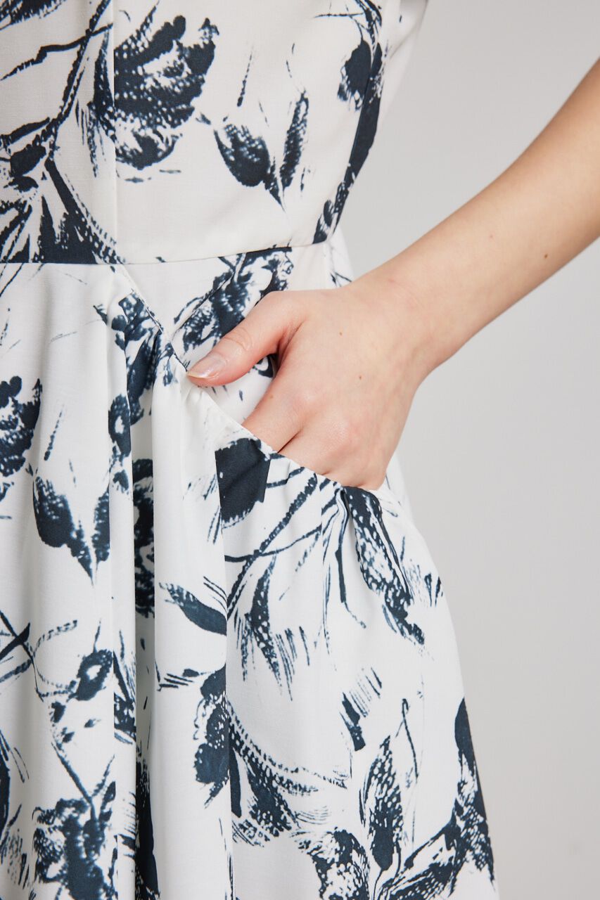 rienda「バルーンSLVデザインフレアOP」|ワンピース|