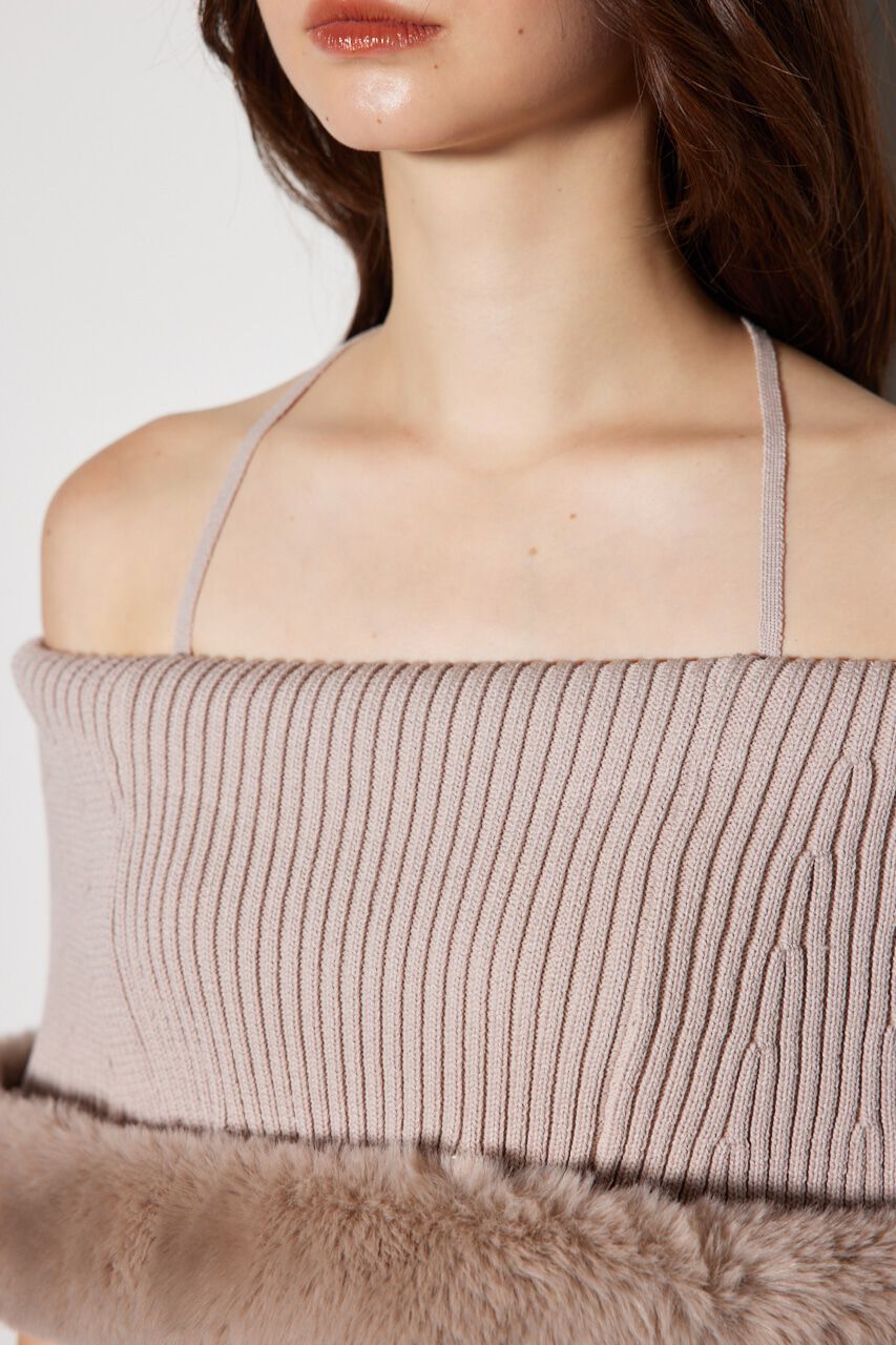 rienda「2WAYフェイクファーマーメイドニットワンピース」|ワンピース|