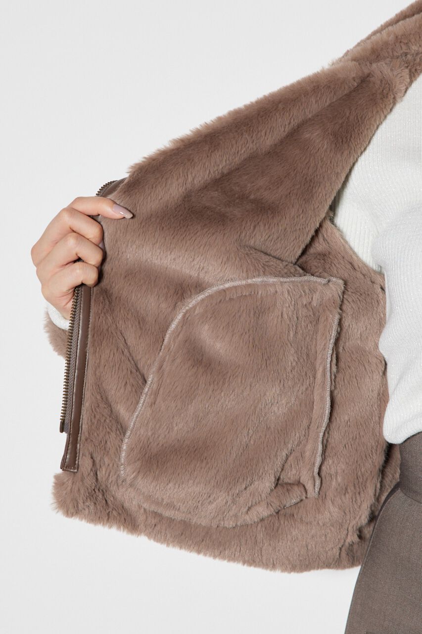 rienda「24フェイクスエードムートンライダースジャケット」|その他|