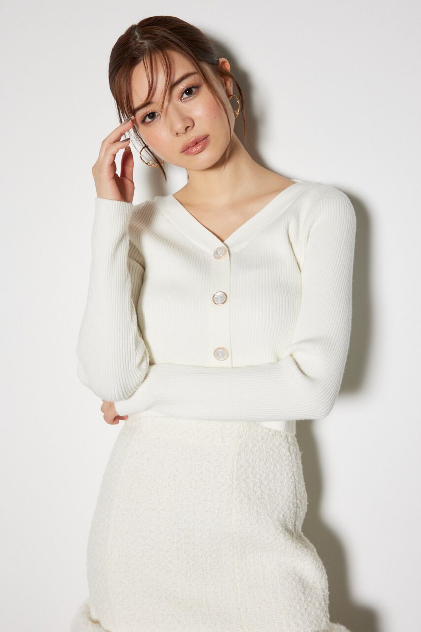 rienda「2WAYフェイクファーニット トップス」|ニット・セーター|