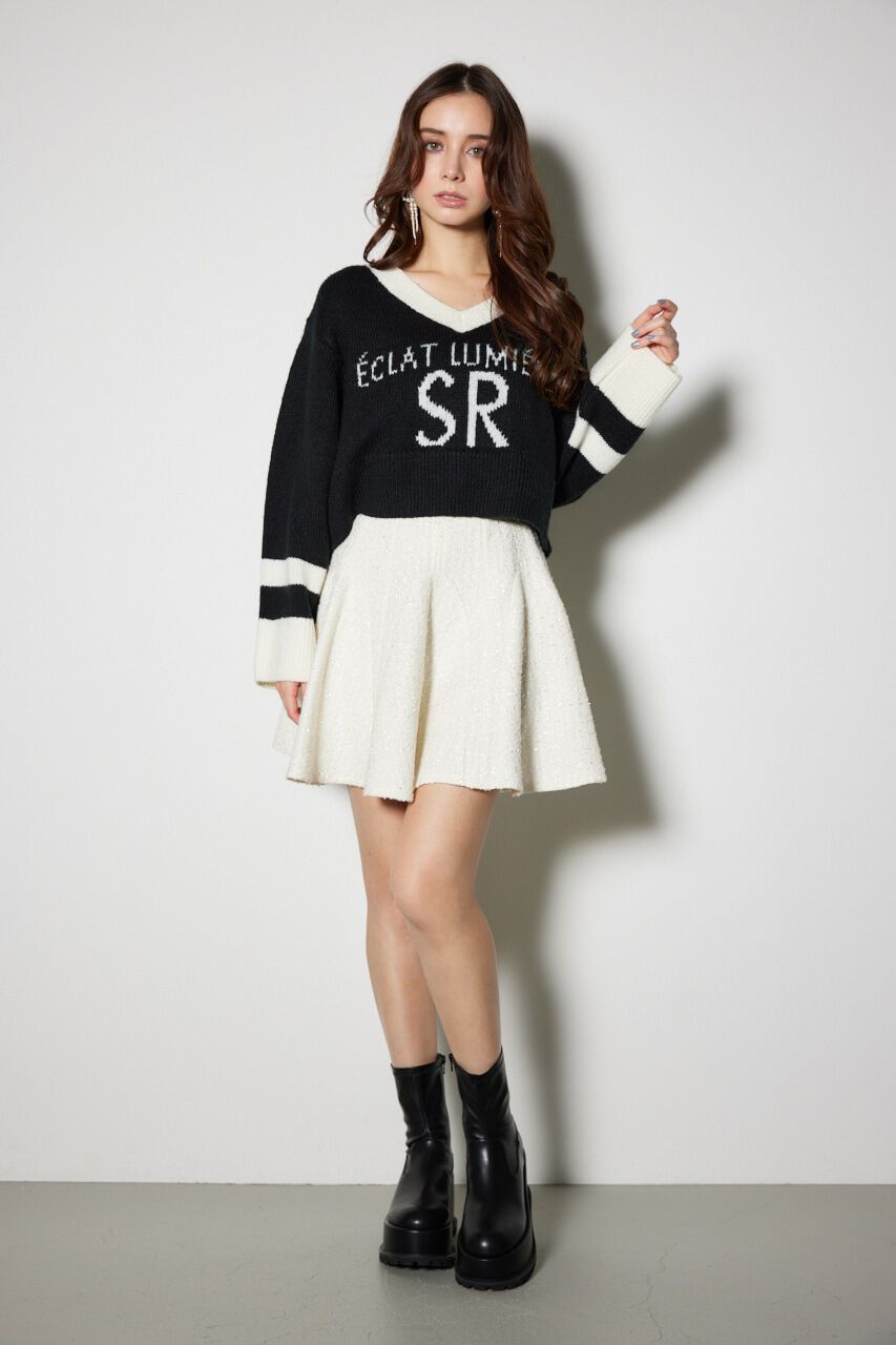 rienda「ボリュームフリルラメツイードスコットショートパンツ」|その他|WHT