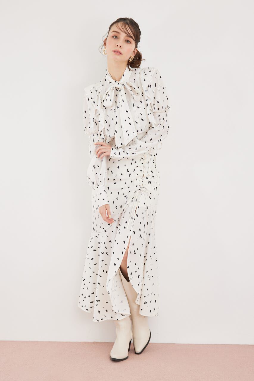 rienda「2WAYボウタイクロップドブラウス」|シャツ・ブラウス|