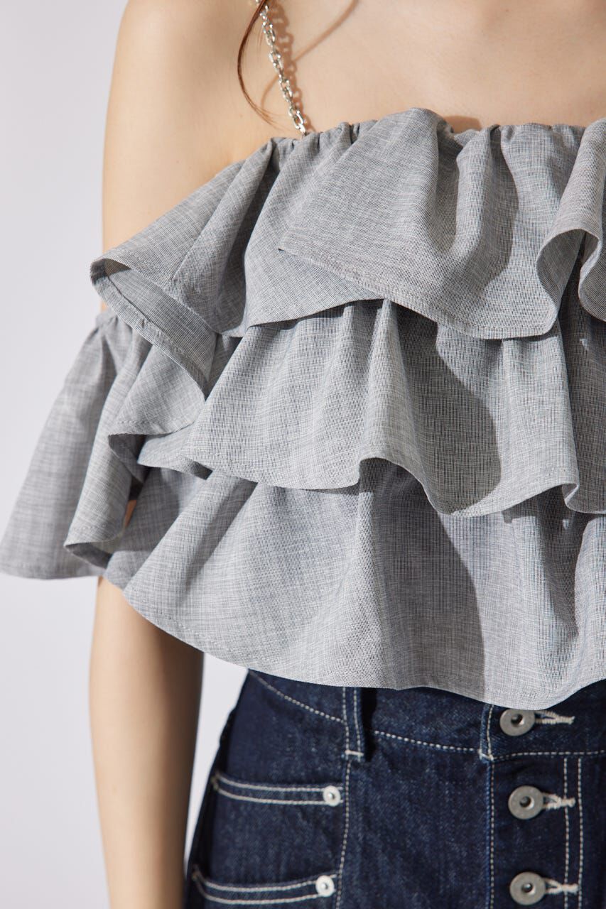 rienda「フリル2WAYオフショルブラウス」|シャツ・ブラウス|