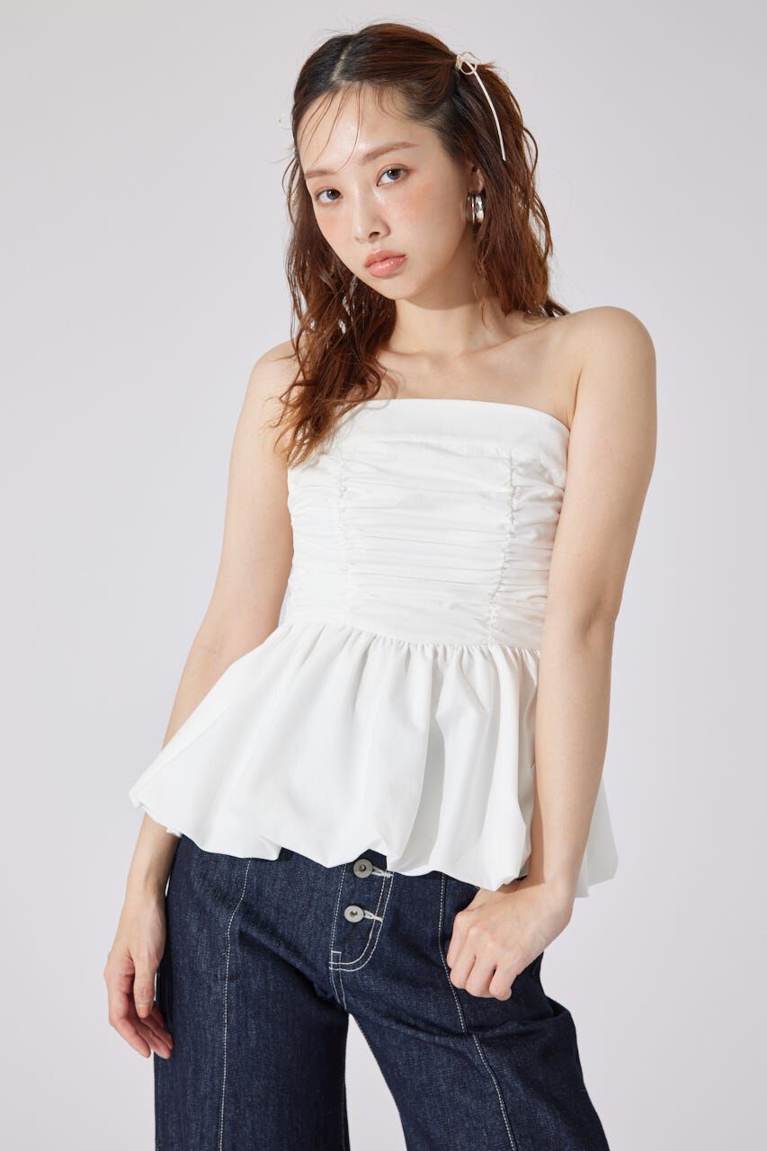 rienda「ペプラムベアトップス」|シャツ・ブラウス|WHT