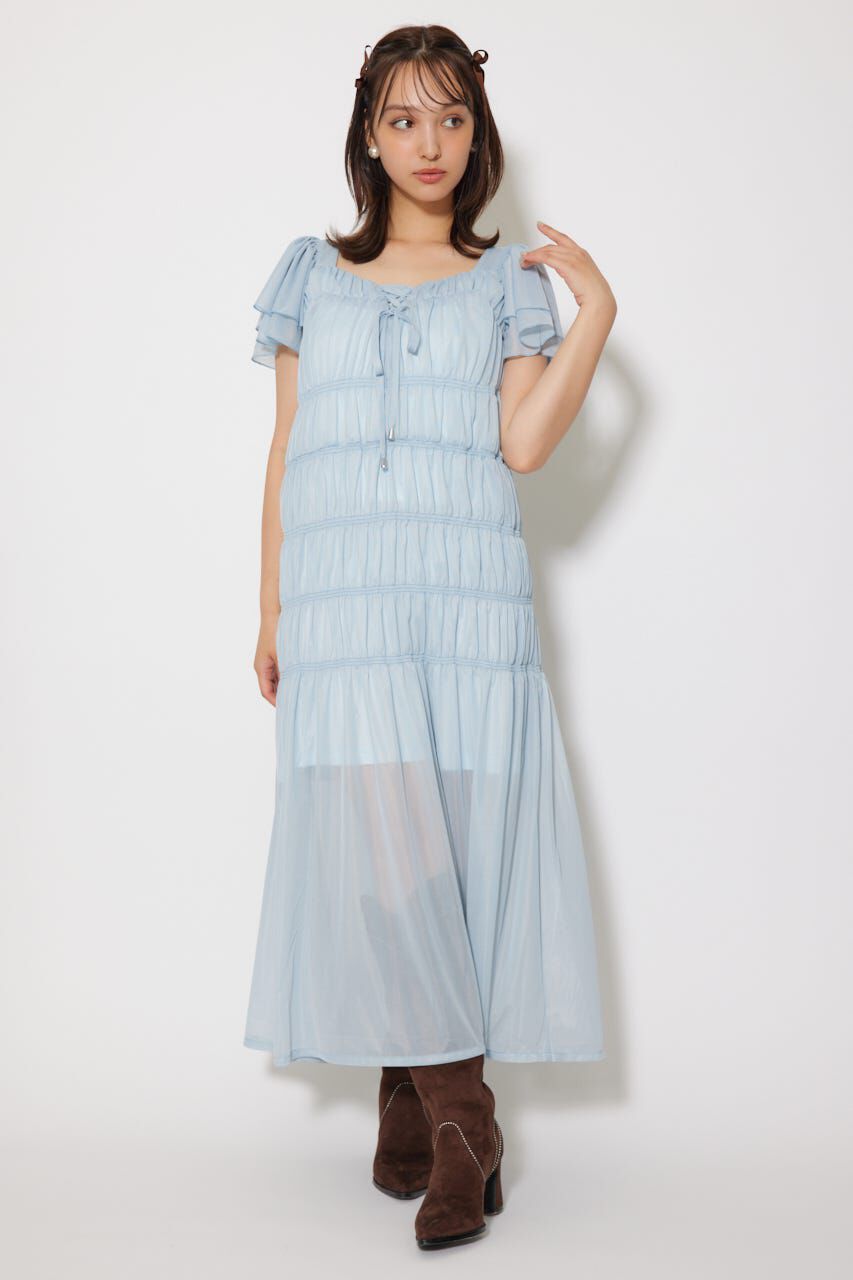 rienda「ワッシャーリラクシーカットワンピース」|ワンピース|BLU