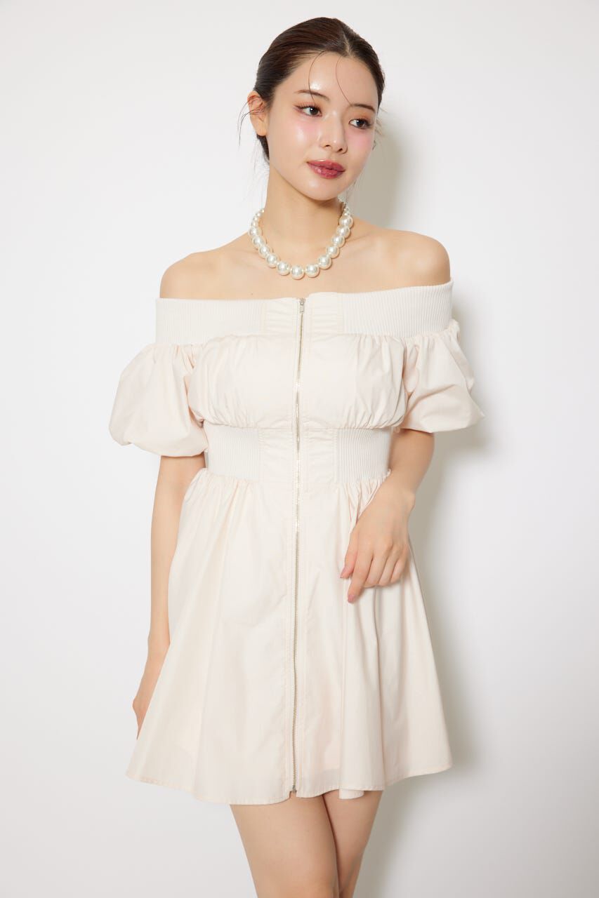 rienda「MA-1オフショルミニフレアワンピース」|ワンピース|