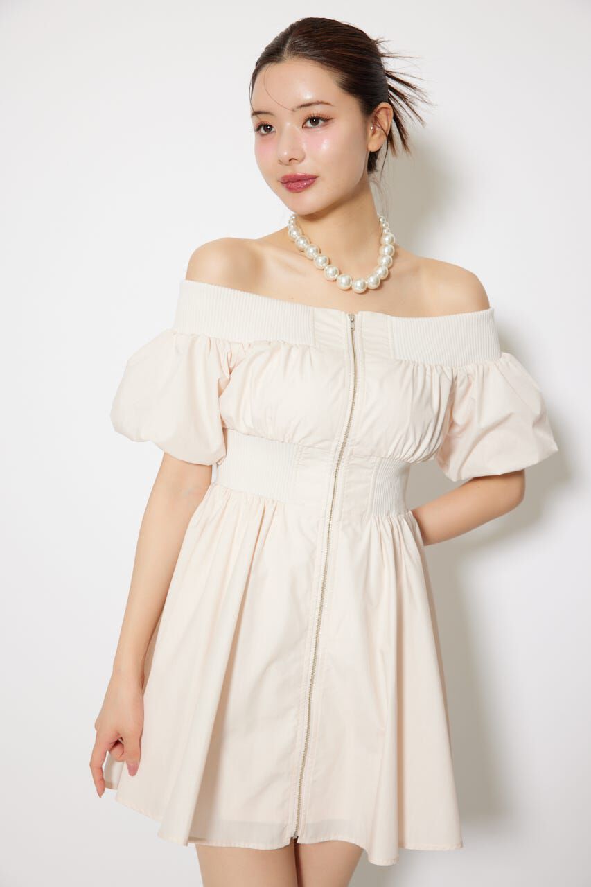 rienda「MA-1オフショルミニフレアワンピース」|ワンピース|