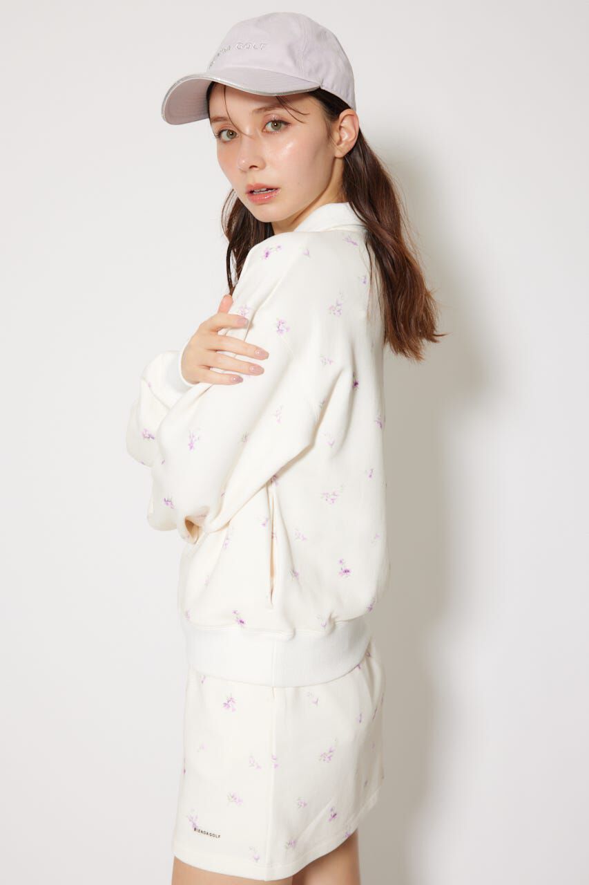 rienda「フラワースウェットトップス」|Tシャツ・カットソー|