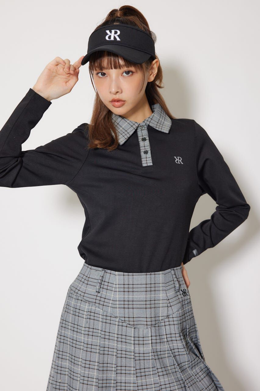 rienda「襟付きコンパクトカットトップス」|Tシャツ・カットソー|