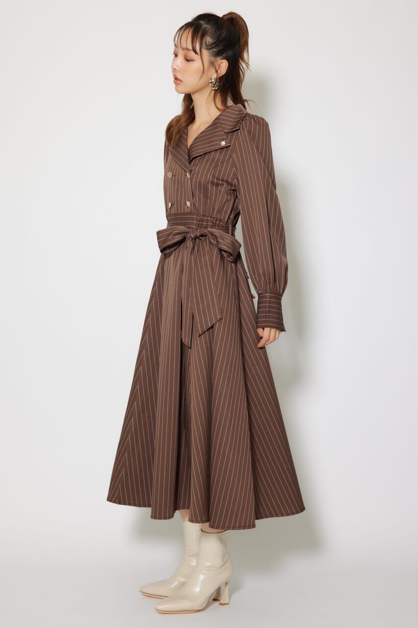 rienda「オープンカラーフレアワンピース」|ワンピース|