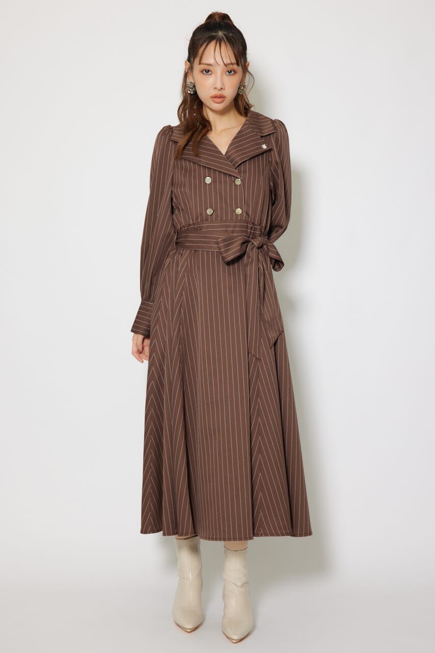 rienda「オープンカラーフレアワンピース」|ワンピース|