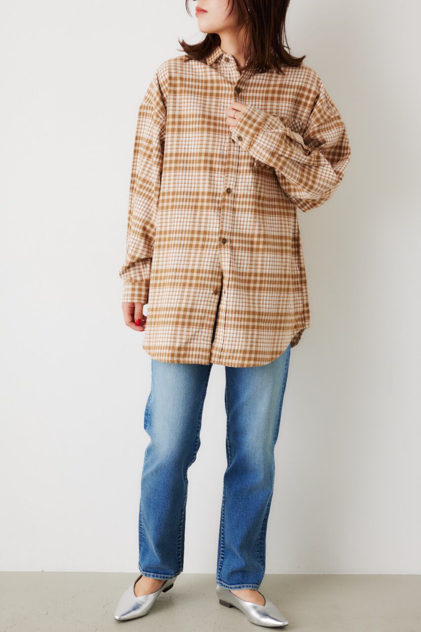 RODEO CROWNS「LOGO ルーズチェックシャツ」|シャツ・ブラウス|