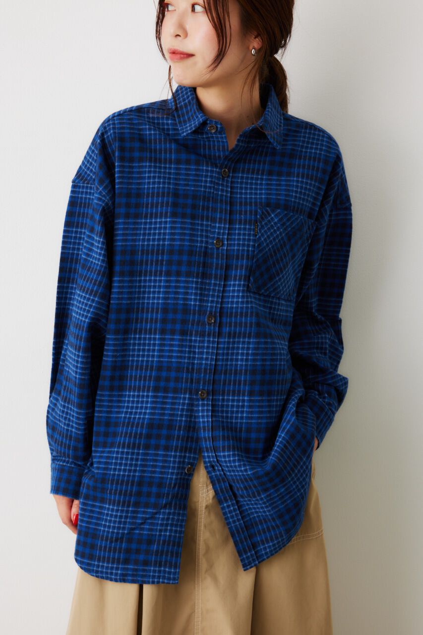 RODEO CROWNS「LOGO ルーズチェックシャツ」|シャツ・ブラウス|