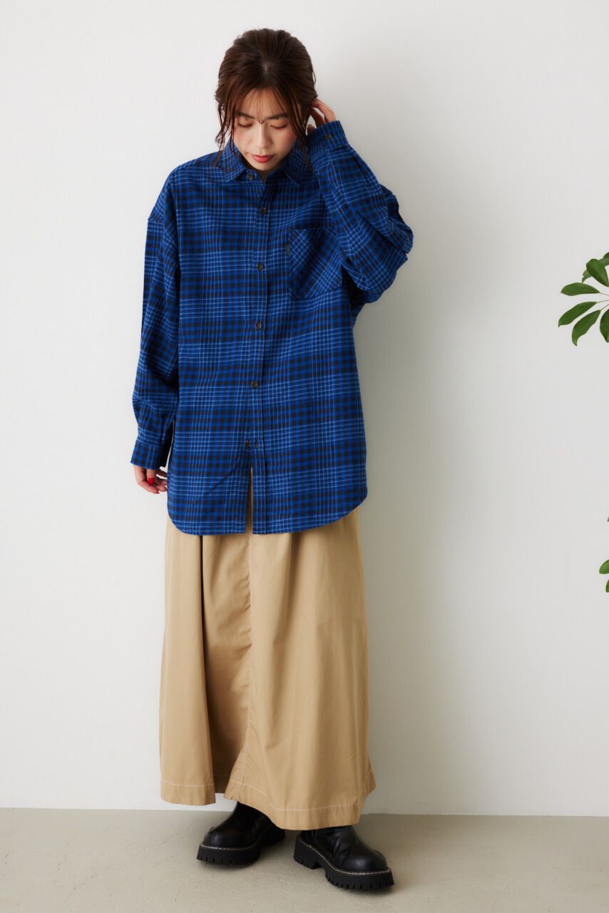 RODEO CROWNS「LOGO ルーズチェックシャツ」|シャツ・ブラウス|