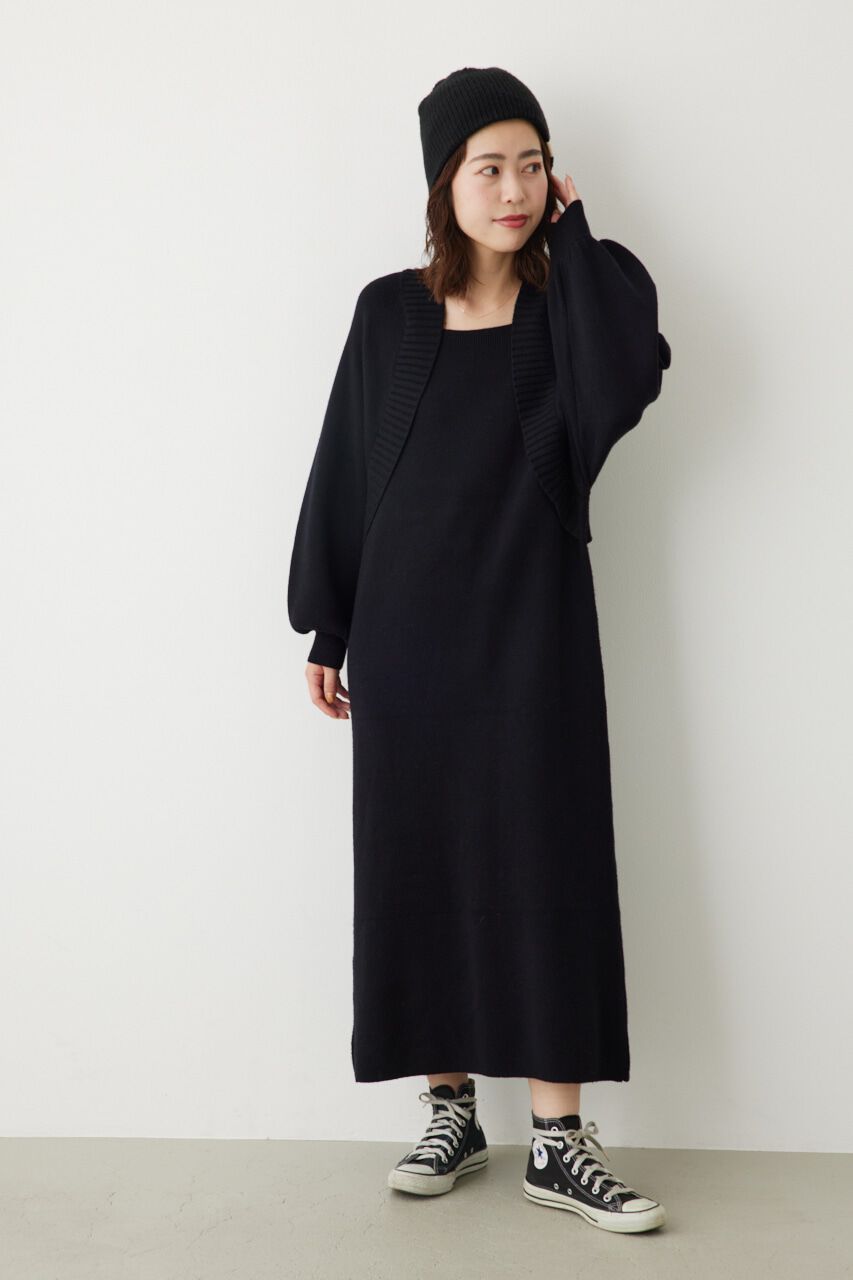 RODEO CROWNS「フェイクレイヤードニットワンピース」|ワンピース|BLK