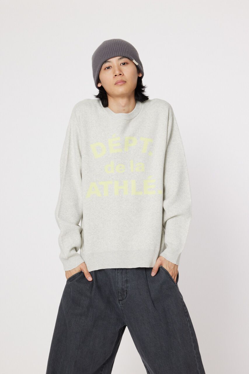 RODEO CROWNS「メンズスウェットライクジャガードニットトップス」|ニット・セーター|L/T.GRY1