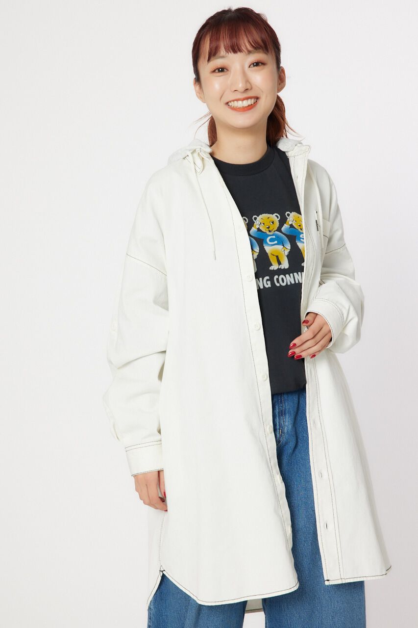 RODEO CROWNS「カラーステッチシャツワンピース」|ワンピース|O/WHT1