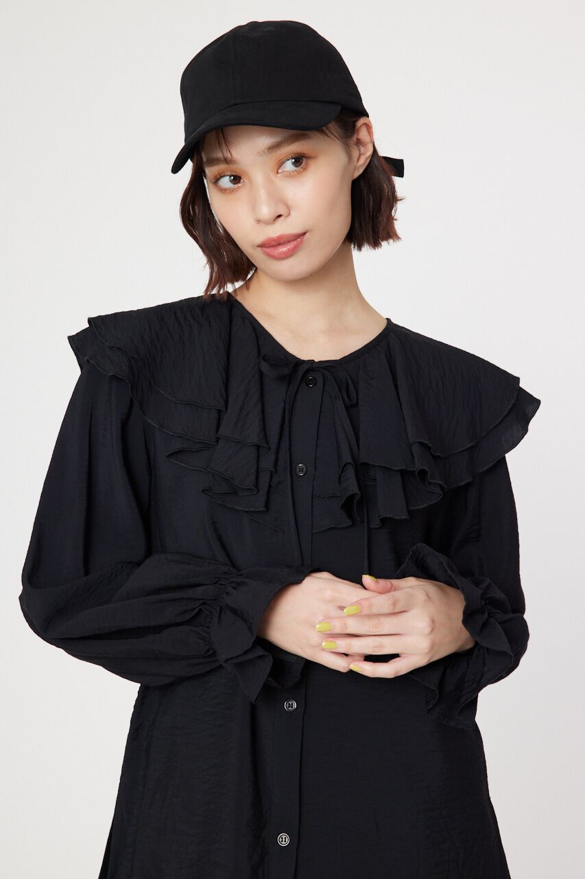 RODEO CROWNS「フリルカラーブラウス」|シャツ・ブラウス|BLK