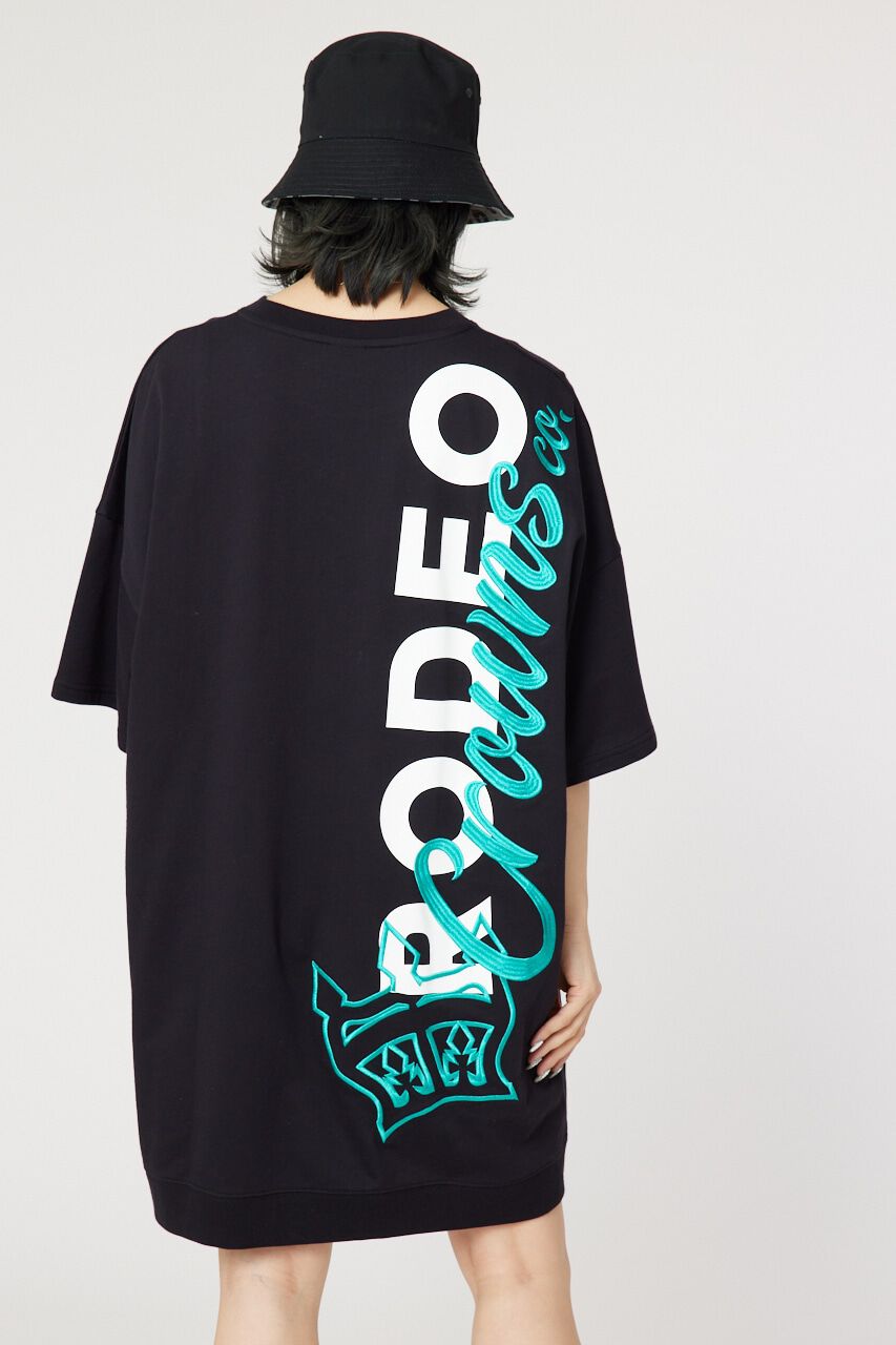 RODEO CROWNS「CROWN LOGOミニ裏毛 ワンピース」|ワンピース|BLK