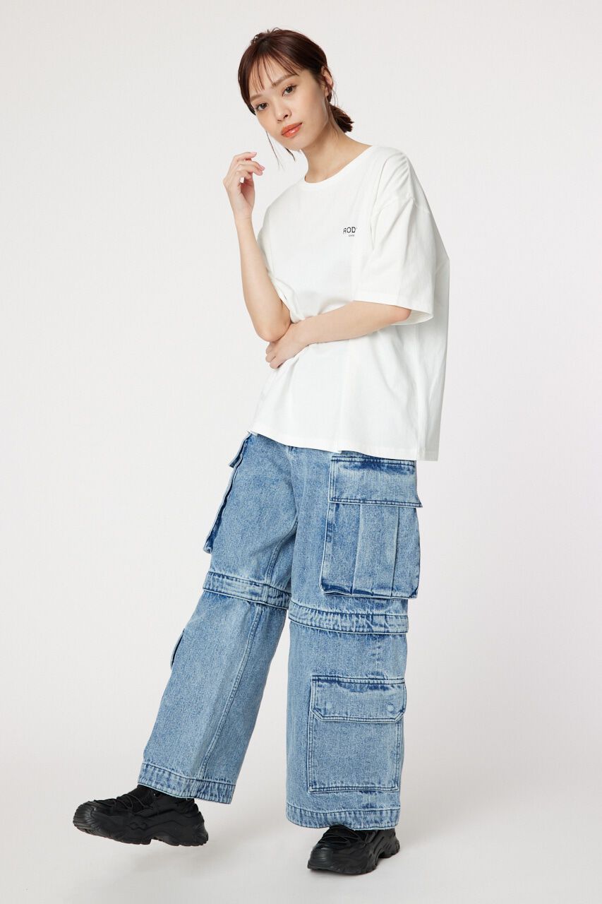 RODEO CROWNS「ケミカル2WAYカーゴデニム」|デニム|