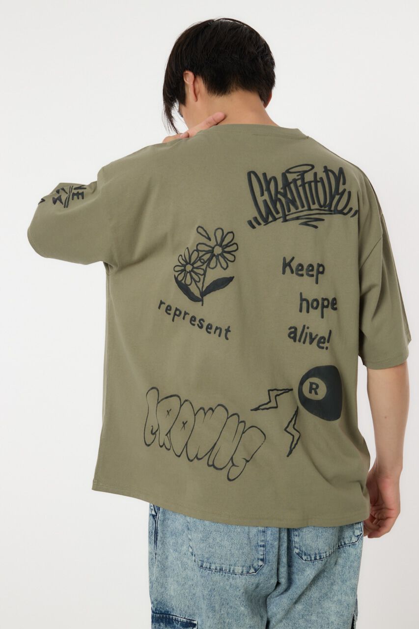 RODEO CROWNS「ラクガキハッポウ Tシャツ」|Tシャツ・カットソー|