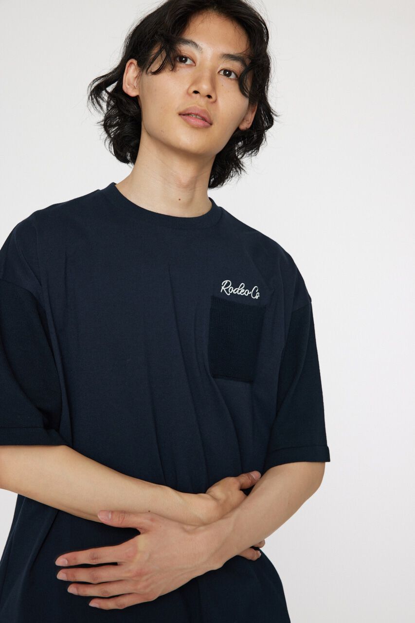RODEO CROWNS「メンズドッキングロゴニットTシャツ」|ニット・セーター|