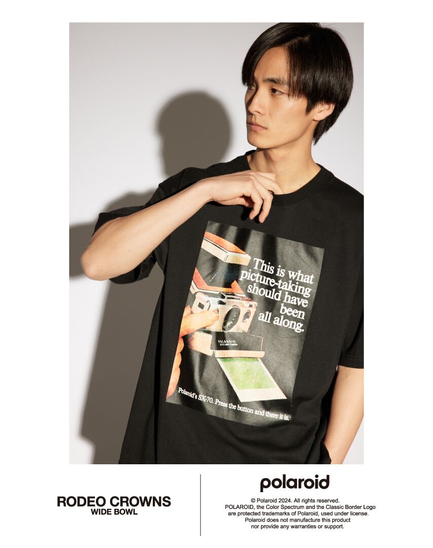 RODEO CROWNS「Polaroid フォトTシャツ」|Tシャツ・カットソー|BLK