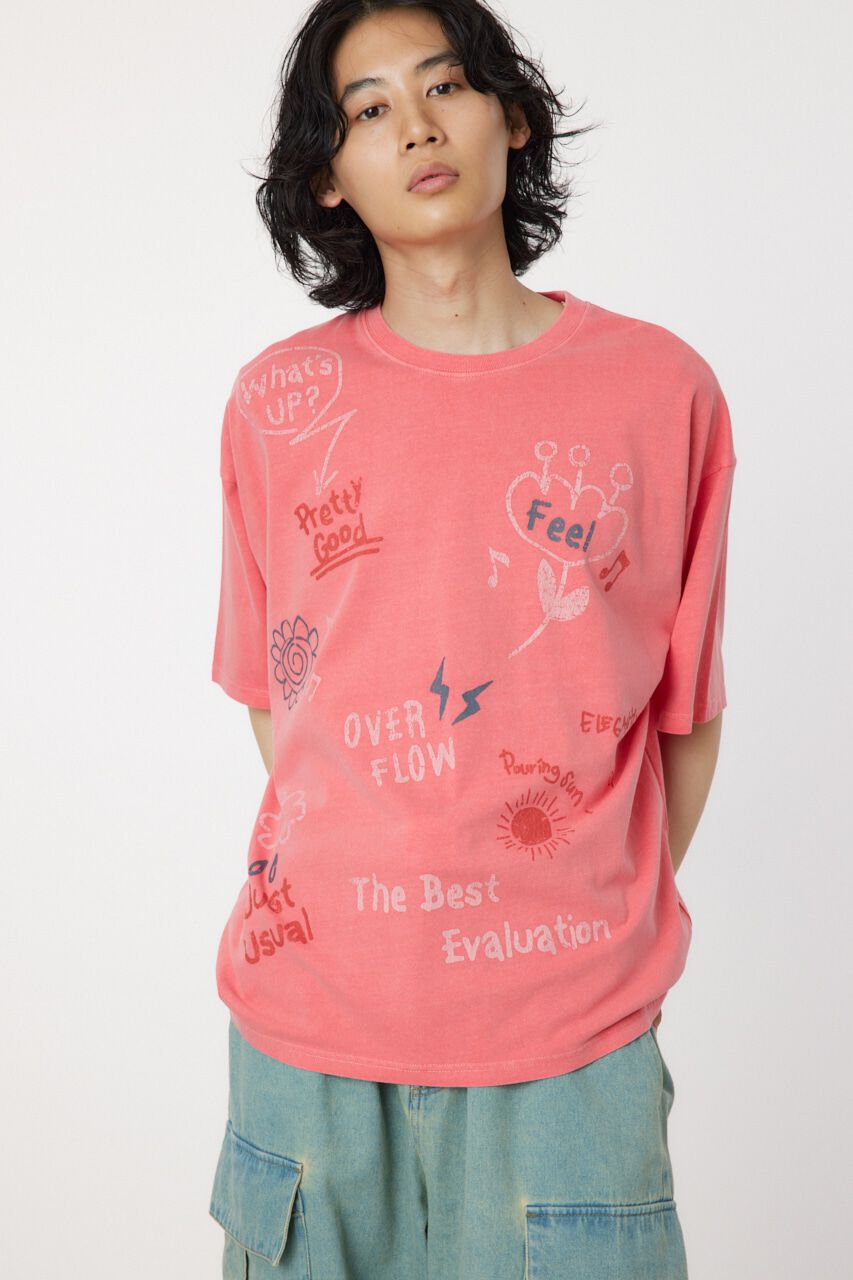 RODEO CROWNS「FREEHAND Tシャツ」|Tシャツ・カットソー|L/RED1