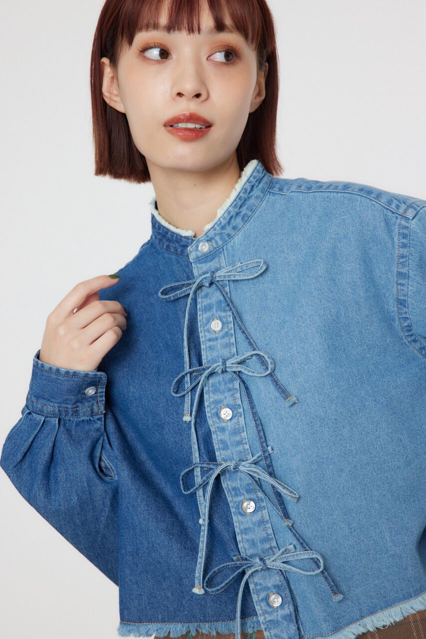 RODEO CROWNS「リボンクロップドシャツ」|シャツ・ブラウス|