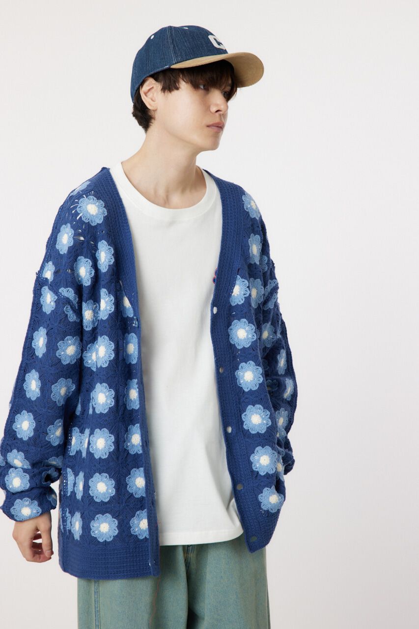 RODEO CROWNS「クロシェフラワーニットカーデ」|カーディガン|