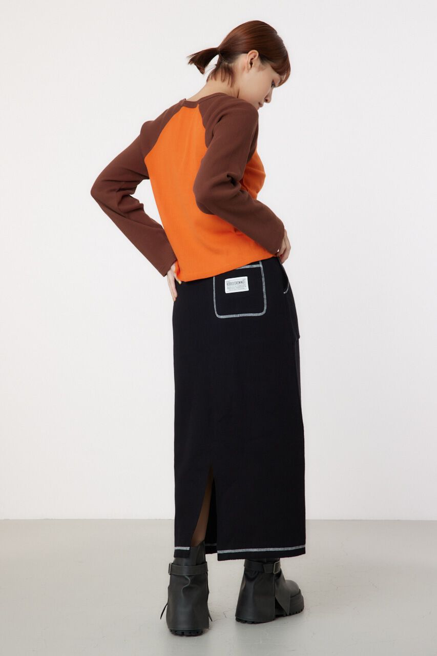 RODEO CROWNS「スウェットライクカラーステッチニットスカート」|その他|