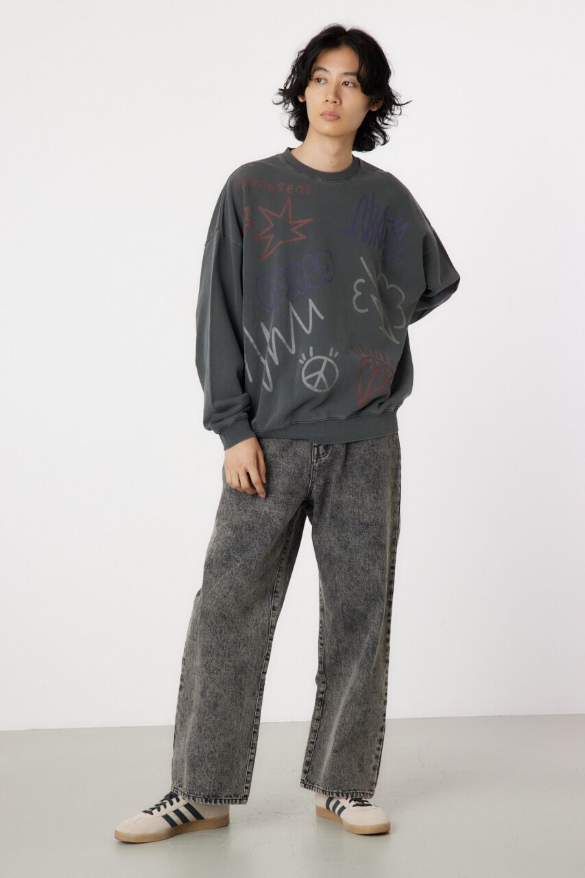 RODEO CROWNS「ピグメントラクガキスウェット」|パーカー|