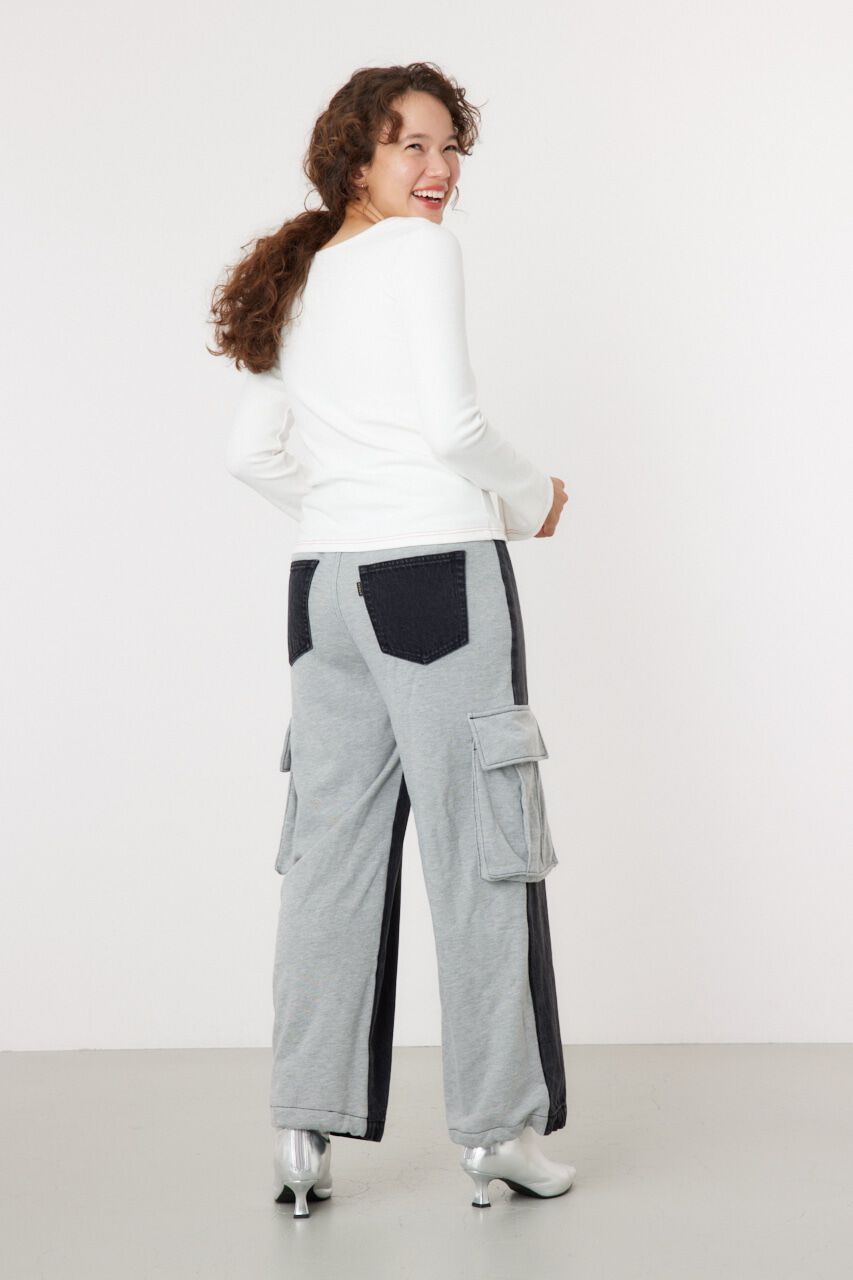 RODEO CROWNS「デニムコンビカーゴパンツ」|デニム|