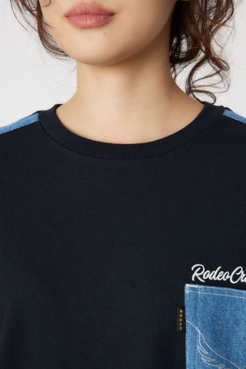 RODEO CROWNS「デニムラインスウェットトップス」|パーカー|