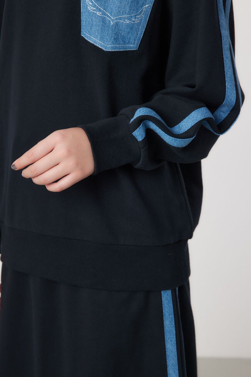 RODEO CROWNS「デニムラインスウェットトップス」|パーカー|