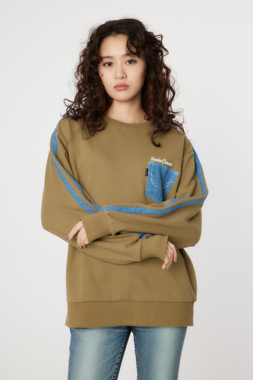 RODEO CROWNS「デニムラインスウェットトップス」|パーカー|KHA