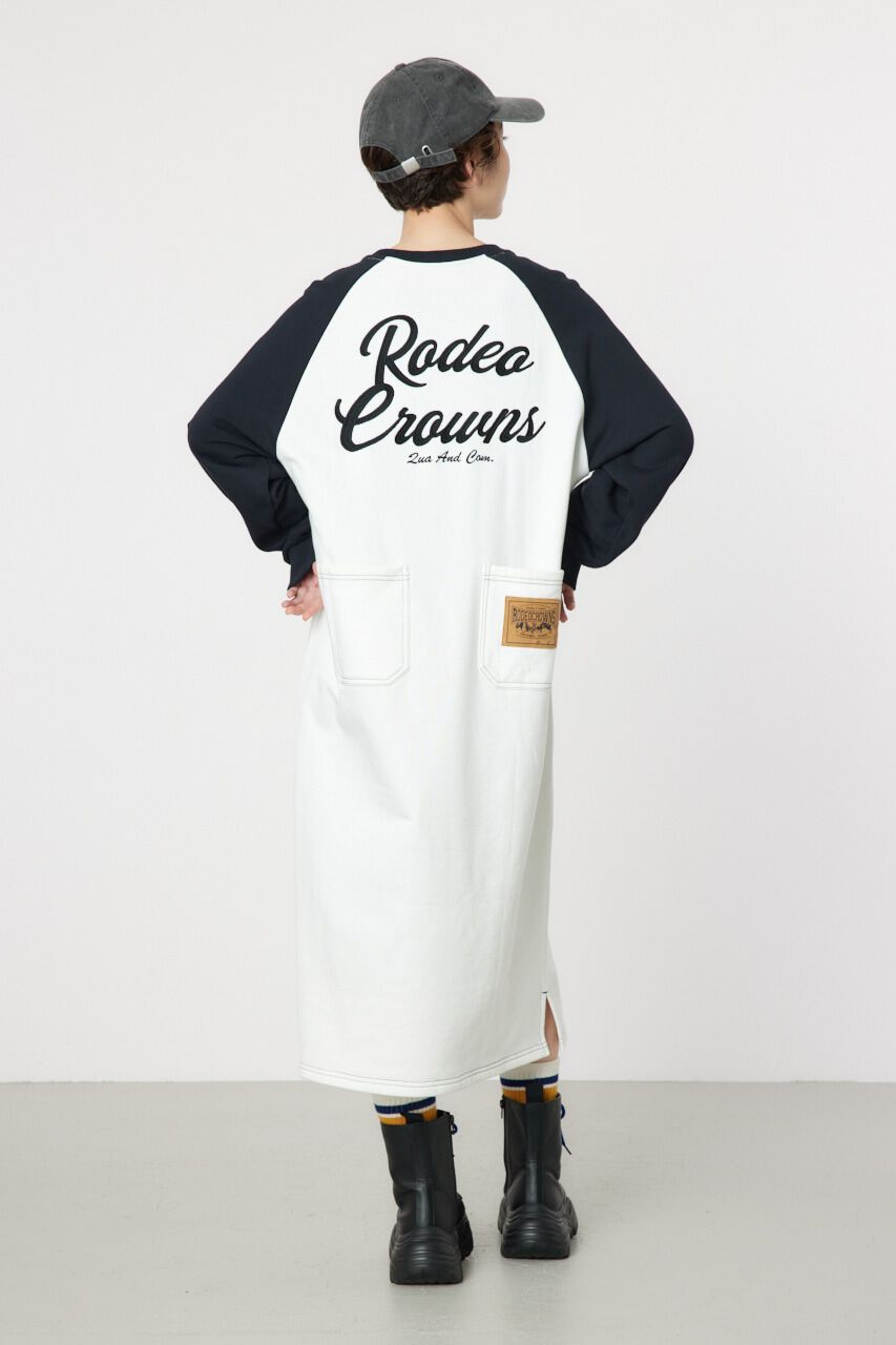 RODEO CROWNS「ラグランカラーステッチワンピース」|ワンピース|O/WHT1