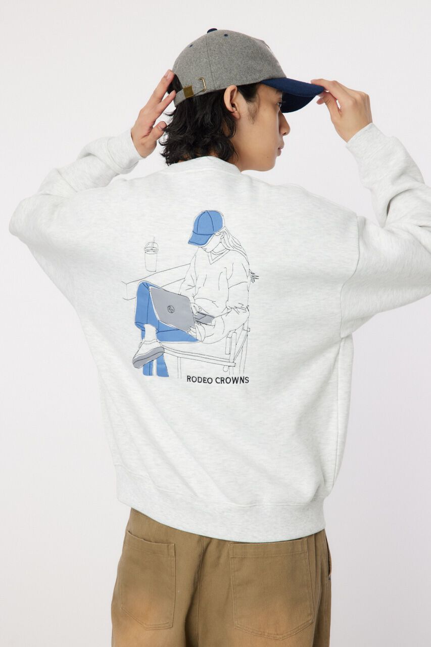 RODEO CROWNS「backgirl スウェット」|パーカー|L/T.GRY1