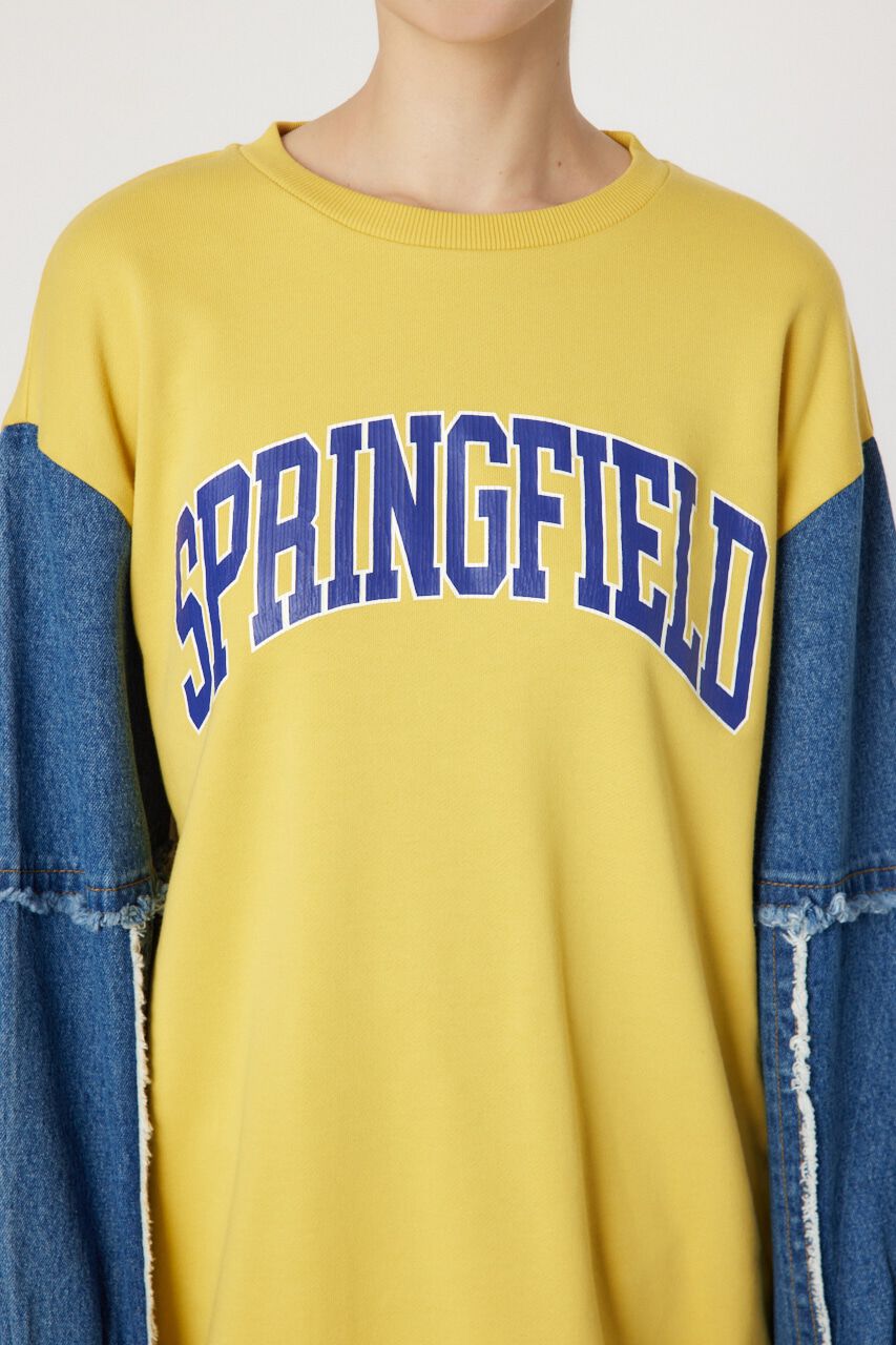 RODEO CROWNS「デニムドッキングスウェットワンピース」|ワンピース|