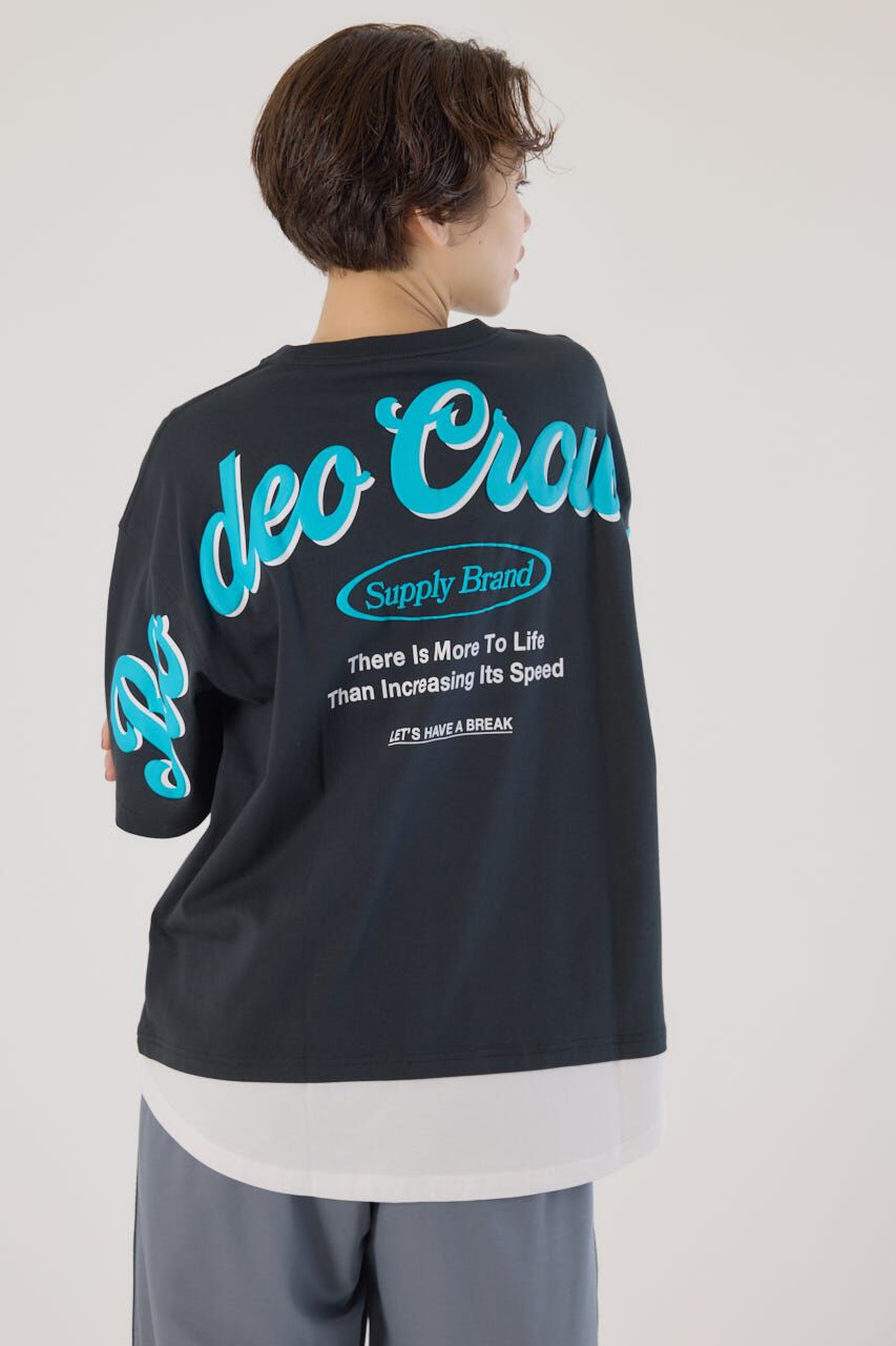 RODEO CROWNS「フェイクレイヤードスクリプトロゴ Tシャツ」|Tシャツ・カットソー|