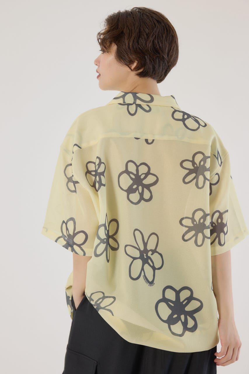 RODEO CROWNS「ポリメッシュフラワーシャツ」|シャツ・ブラウス|